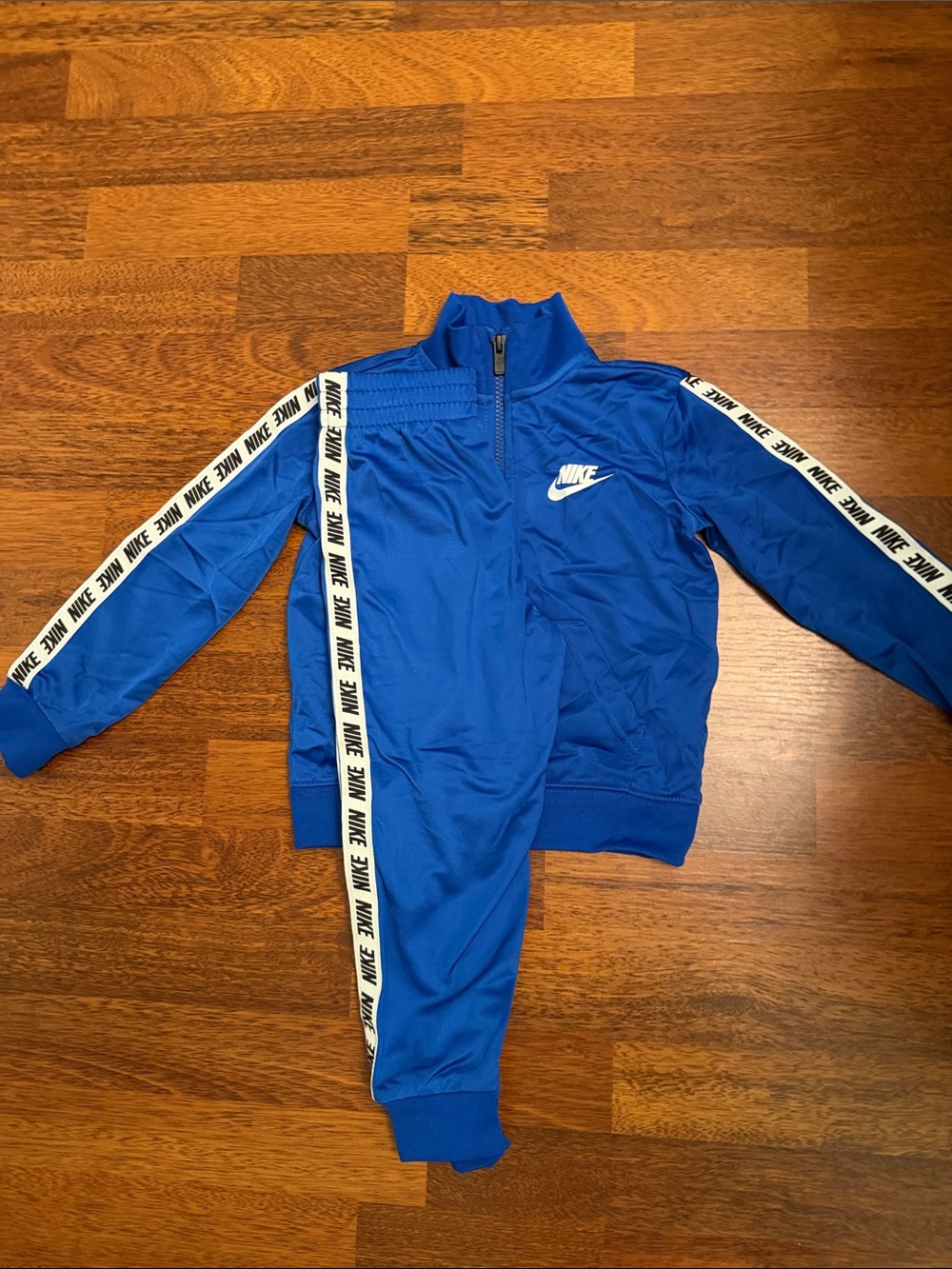 Nike Kids Blue Track Jacket and Pants Set with Logo Tape